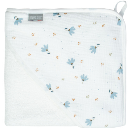 Avis Grande cape de bain en coton et bambou, Bleuet Sevira Kids 1
