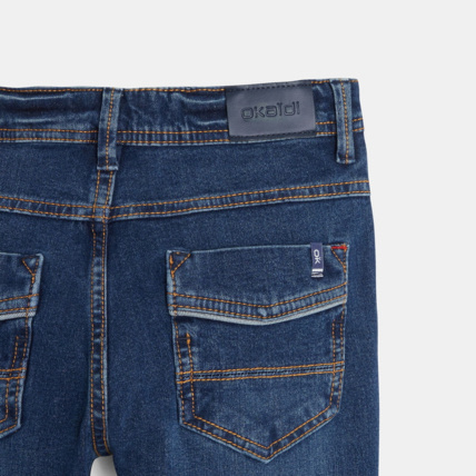 Avis Jean slim bi-stretch à effet délavé bleu garçon OKAIDI 3