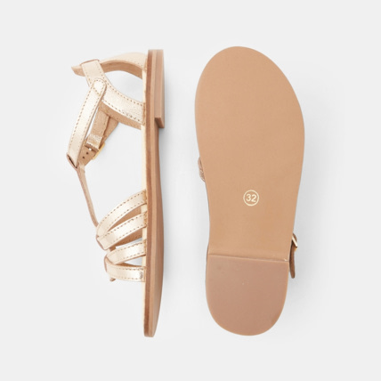 Sandale cuir brides jaunes fille OKAIDI Comparateur Avis Prix