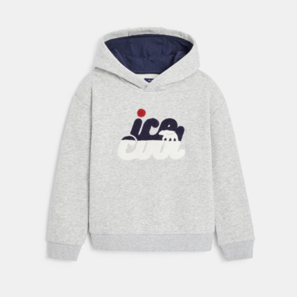 Avis Sweat-shirt à capuche "ice cool" gris garçon OKAIDI 1