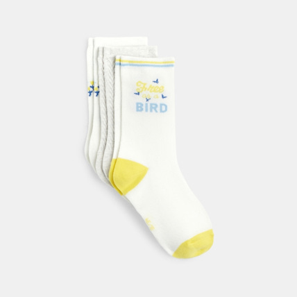 Avis Chaussettes à message (lot de 3) bleues fille OKAIDI 1