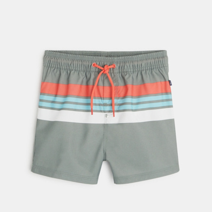 Avis Short de bain rayé vert garçon OKAIDI 2