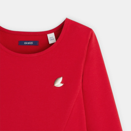 Avis Robe unie en jersey milano rouge fille OKAIDI 2