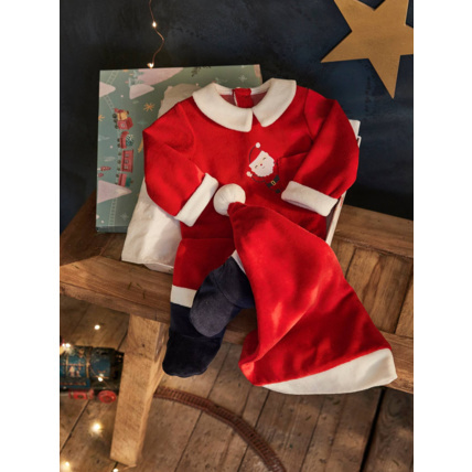 Avis Coffret cadeau de Noël bébé dors-bien en velours + bonnet Vertbaudet 2