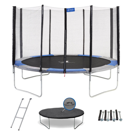 Avis Trampoline rond diam 360cm avec filet, échelle, bâche et kit d'ancrage - RALLI 360 Kangui 1