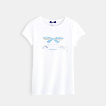 Avis T-shirt à sequins bleu fille OKAIDI 1