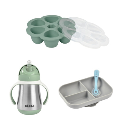 Avis Set repas silicone 2 pièces + tasse paille inox 250 ml + multiportions silicone 6 x 90 ml BÉABA 3