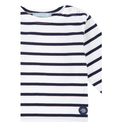 Avis Marinière "Beg Meil" Baby - coton léger - Blanc/Navire ARMOR-LUX 2