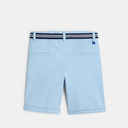 Avis Bermuda en toile + ceinture turquoise garçon OKAIDI 4