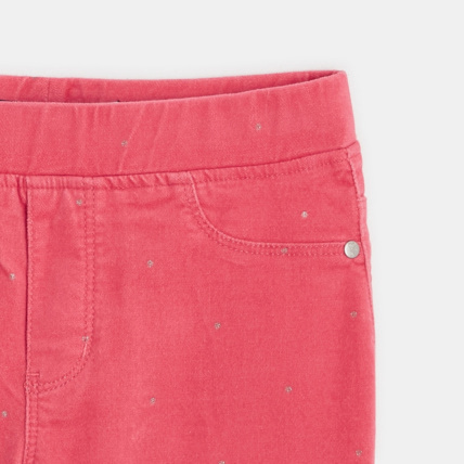 Avis Treggings en velours à pois pailletés rose fille OKAIDI 2