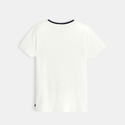Avis T-shirt flammé monde marin blanc garçon OKAIDI 3