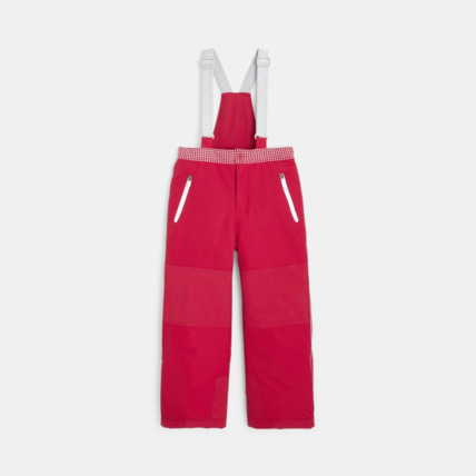 Avis Pantalon de ski à bretelles pailletées rose fille OKAIDI 2