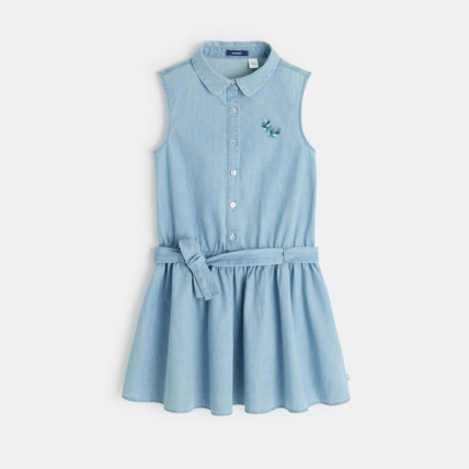 Avis Robe sans manches brodée bleue fille OKAIDI 1