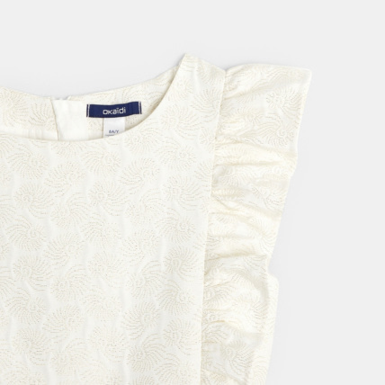 Avis Robe à emmanchures volantées blanche fille OKAIDI 3