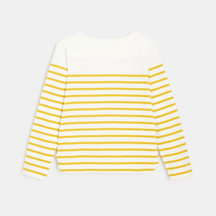 Avis T-shirt marinière à personnaliser d'un cœur jaune fille OKAIDI 4