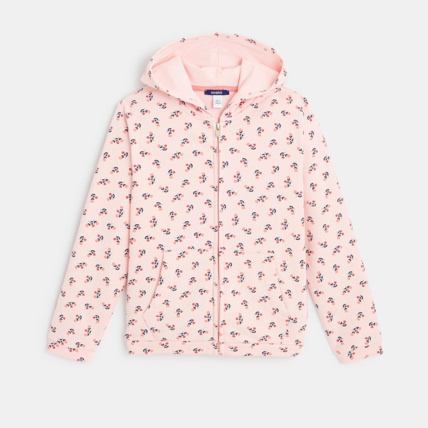 Avis Sweat-shirt zippé imprimé rose fille OKAIDI 2