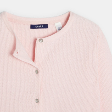 Avis Gilet boutonné rose fille OKAIDI 3