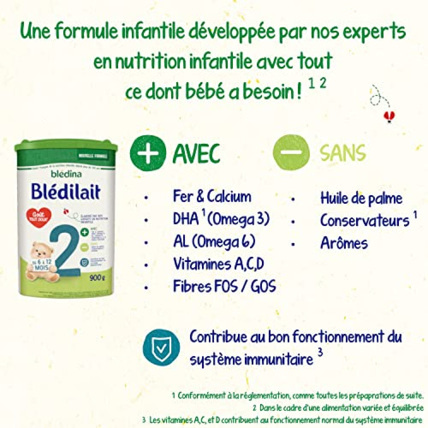 Avis Lait en Poudre pour bébé 2ème âge Blédina 3