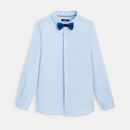 Avis Chemise coton fantaisie et noeud papillon bleue garçon OKAIDI 2