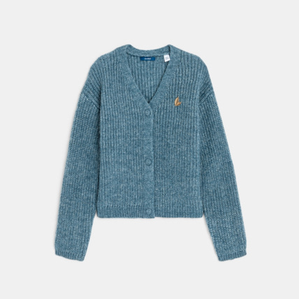 Avis Gilet côtelé boutonné bleu fille OKAIDI 1