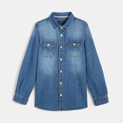 Avis Chemise en jean bleue garçon OKAIDI 2
