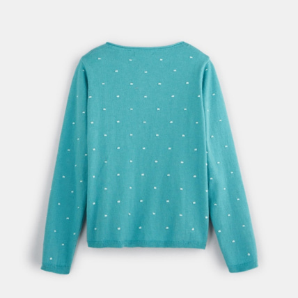Avis Gilet à pois turquoise fille OKAIDI 2