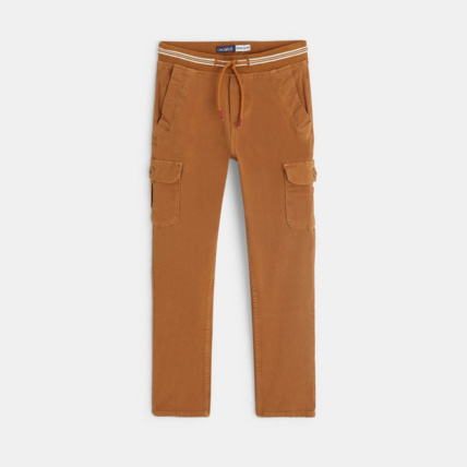 Avis Pantalon cargo en toile unie orange garçon OKAIDI 2