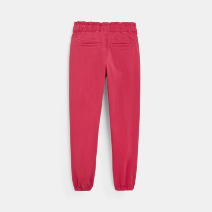 Avis Pantalon en toile unie ceinturé rose fille OKAIDI 4
