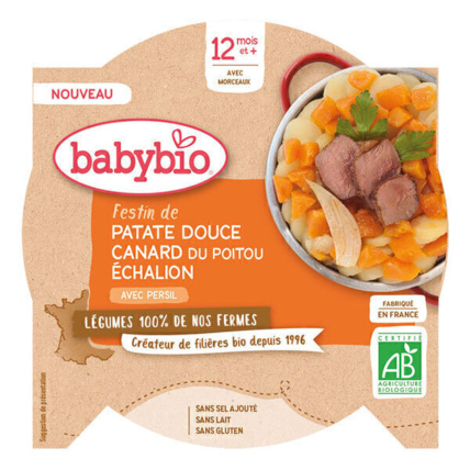 Avis Festin patate douce canard du Poitou échalion Babybio 1