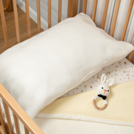 Avis Taie d'oreiller unie en coton nid d'abeille Sevira Kids 4