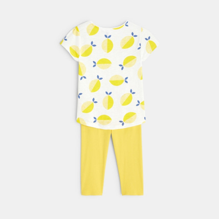 Avis Pyjama d'été 2 pièces motif citron jaune fille OKAIDI 3