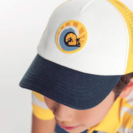Avis Casquette toile et filet jaune garçon OKAIDI 1