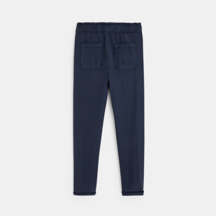 Avis Pantalon paperbag couleur bleu fille OKAIDI 3