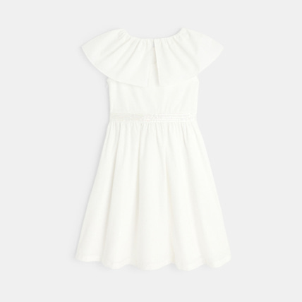 Avis Robe à encolure volantée blanche fille OKAIDI 3