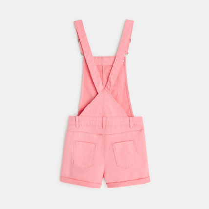 Avis Salopette courte toile imprimée rose fille OKAIDI 4