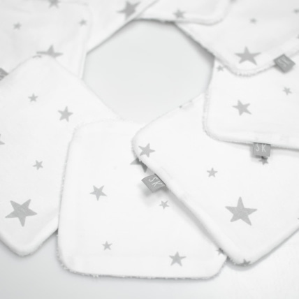 Avis Lingettes bébé lavables en 100% coton 8 pièces, STELLA Sevira Kids 3