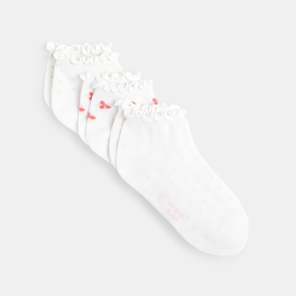 Avis Socquettes bord ondulé (lot de 3) rose fille OKAIDI 1
