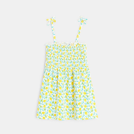 Avis Top à smocks imprimé jaune fille OKAIDI 2