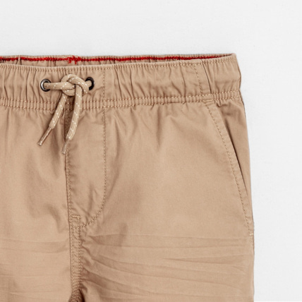 Avis Bermuda slim en toile unie beige garçon OKAIDI 2