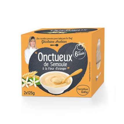 Avis Onctueux de semoule à la fleur d'oranger CARREFOUR 1
