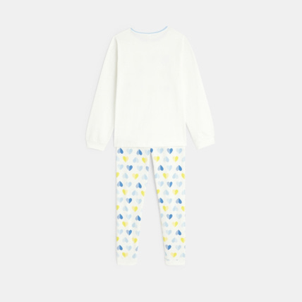 Avis Pyjama 2 pièces en jersey Petits Cœurs blanc fille OKAIDI 3
