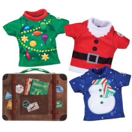 Avis Lot de 3 pullovers Noël avec valise pour lutin farceur The Elf on the Shelf 1