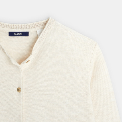 Avis Gilet boutonné beige fille OKAIDI 2