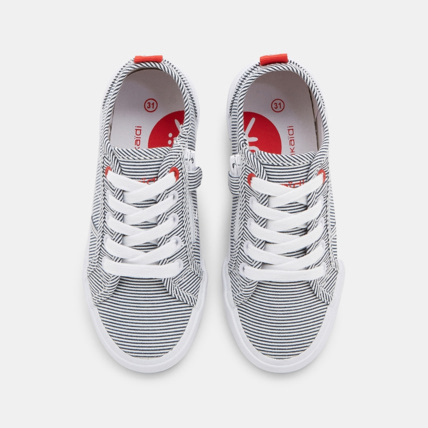 Avis Tennis toile fantaisie à lacets bleues fille OKAIDI 3