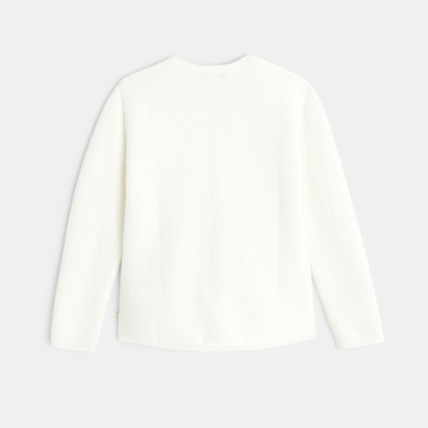 Avis Gilet côtelé boutonné blanc fille OKAIDI 3