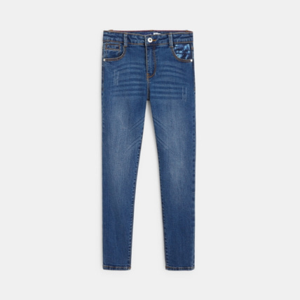 Avis Jean skinny à sequins bleu fille OKAIDI 2