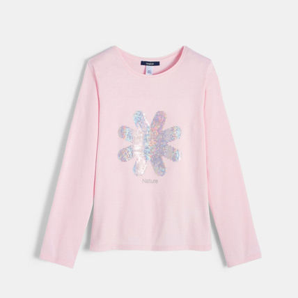 Avis T-shirt à sequins rose fille OKAIDI 1