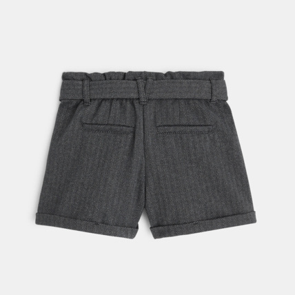Avis Short chiné à taille haute ceinturée gris fille OKAIDI 4