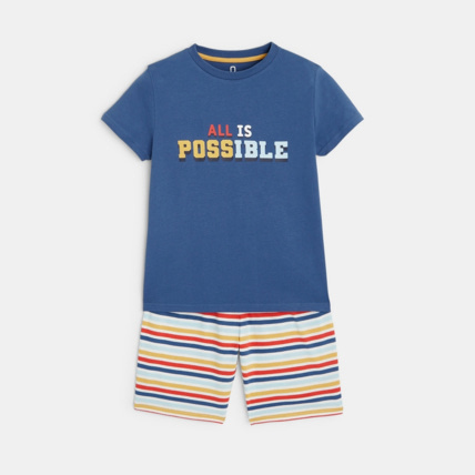 Avis Pyjama d'été 2 pièces en jersey bleu garçon OKAIDI 2