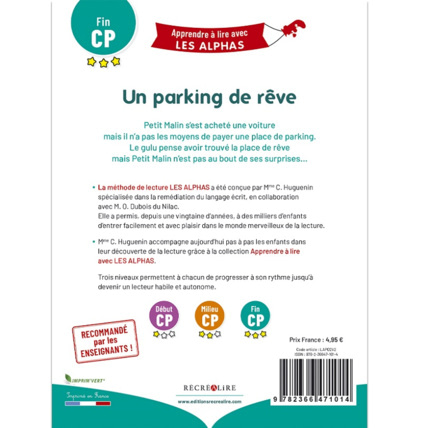 Avis Livre Un parking de rêve - Apprendre à lire avec Les Alphas ÉDITIONS RÉCRÉALIRE 3